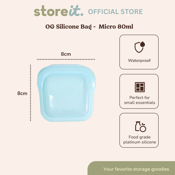 Store It OG Silicone Bag Micro 80ml - Crystal Clear