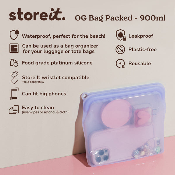 Store It OG Silicone Bag Packed 900ml - Olive (Opaque)