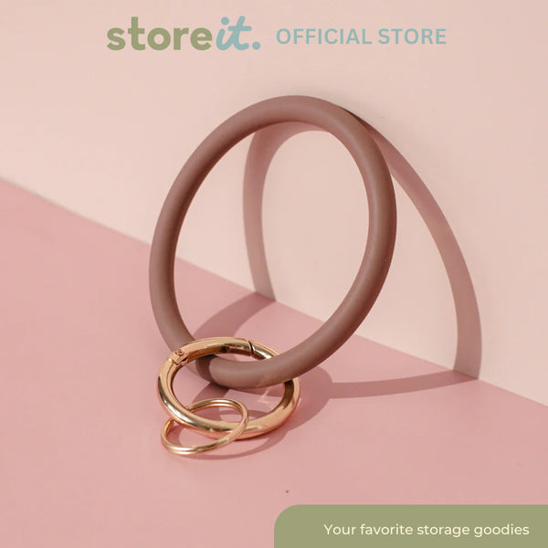 Store It Silicone Wristlet Keychain - Choco Chip