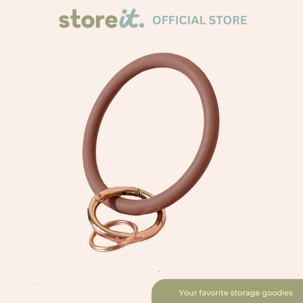 store it Silicone Wristlet Keychain - Choco Chip