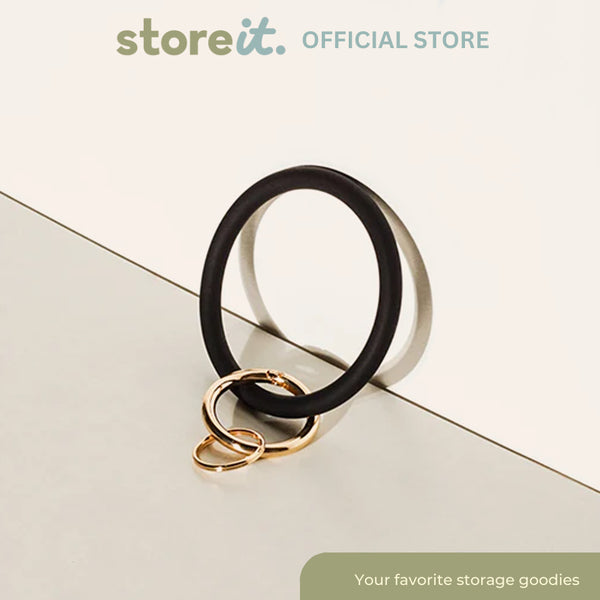 Store It Silicone Wristlet Keychain - Plain Black