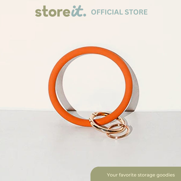 Store It Silicone Wristlet Keychain - Plain Orange