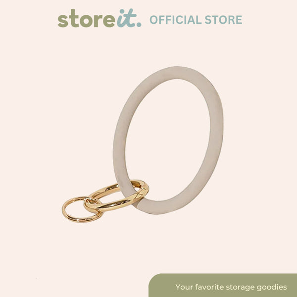 store it Silicone Wristlet Keychain - Sandstone