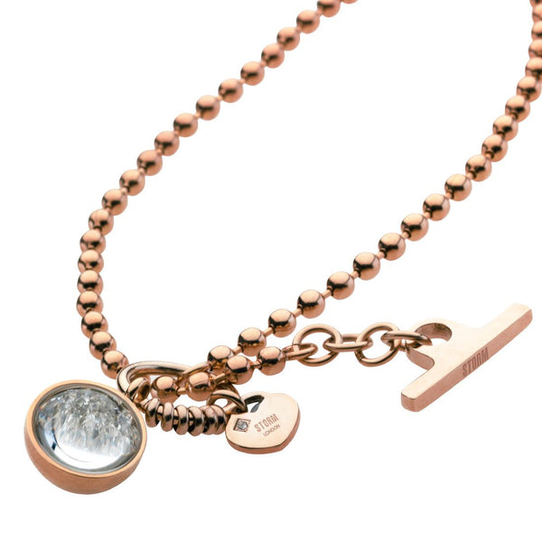 storm CRYSTA BALL NECKLACE ROSE GOLD