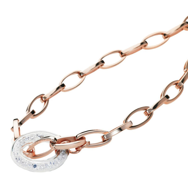 storm CRYSTA LOOP NECKLACE ROSE GOLD