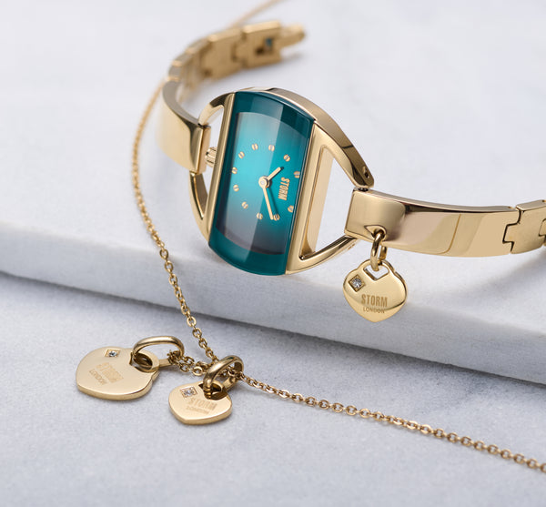 Storm DOUBLE HEART NECKLACE GOLD
