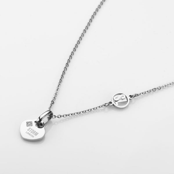 storm MINI HEART NECKLACE SILVER