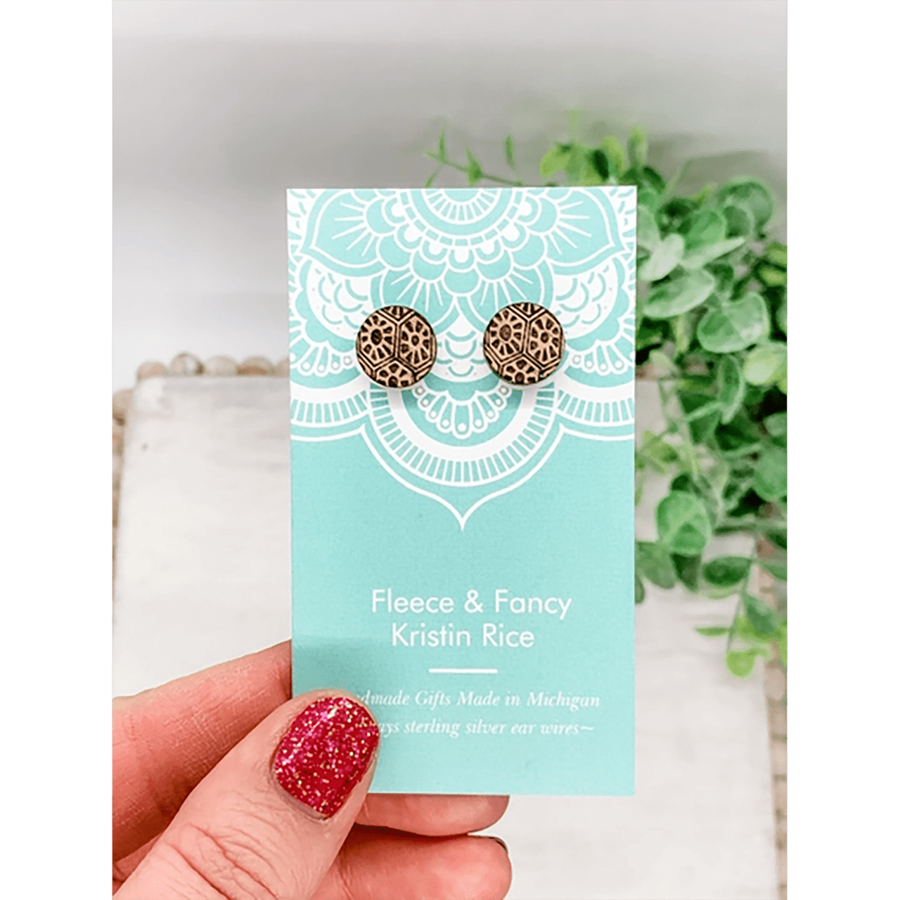 stormy kromer Fleece & Fancy Petoskey Stone Earrings