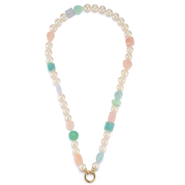 Storrow 14K 18.5" 8MM Freshwater Pearl & Gem Sweet Maisy #10 Necklace