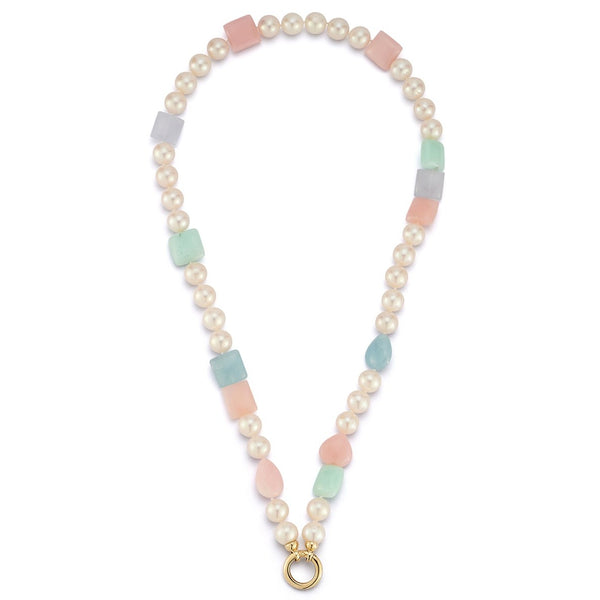 Storrow 14K 18.5" 8MM Freshwater Pearl & Gem Sweet Maisy #11 Necklace