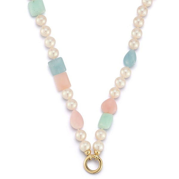 Storrow 14K 18.5" 8MM Freshwater Pearl & Gem Sweet Maisy #11 Necklace