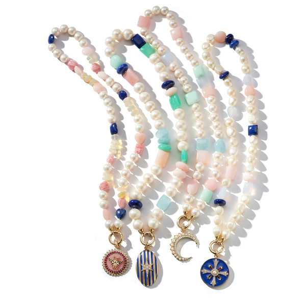 Storrow 14K 18.5" 8MM Freshwater Pearl & Gem Sweet Maisy #11 Necklace