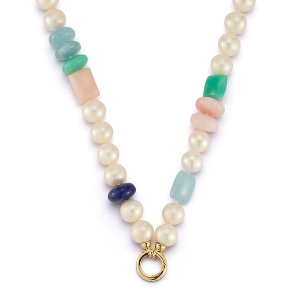 Storrow 14K 18.5" 9MM Freshwater Pearl & Gem Sweet Maisy #12 Necklace