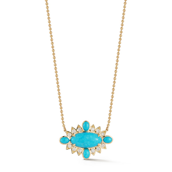storrow 14K/18K Gold Turquoise & Diamond Nora Necklace
