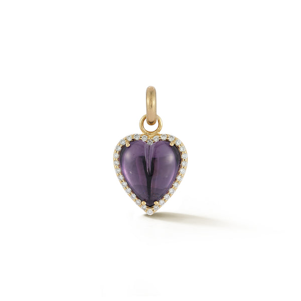 storrow 14K Gold Diamond & Amethyst Alana Heart Charm