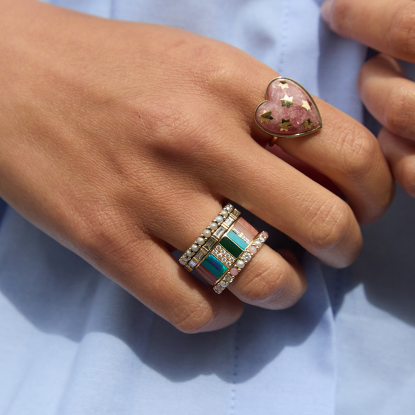 Storrow 14K Gold Diamond & Multi Stone Isla Ring Version 3