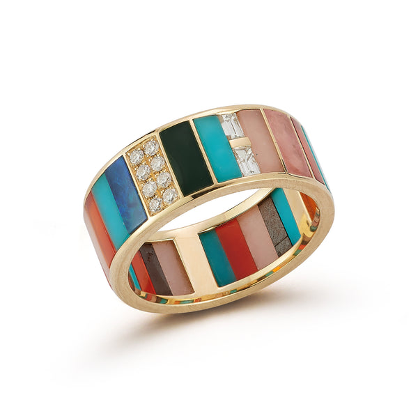 storrow 14K Gold Diamond & Multi Stone Isla Ring Version 3