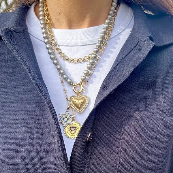 Storrow 14K Gold London Blue Topaz & Diamond Star Of David Charm