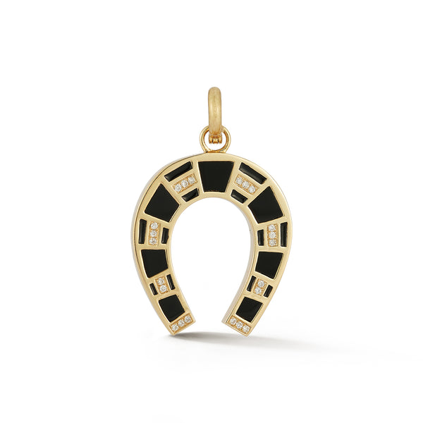 storrow 14K Gold Onyx & Diamond Hallie Horseshoe Charm