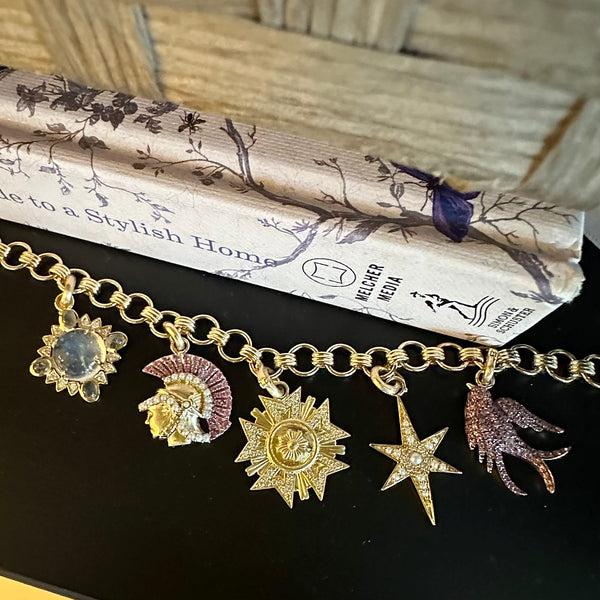 Storrow 14K Gold Pearl & Pink Sapphire Mini Reid Charm