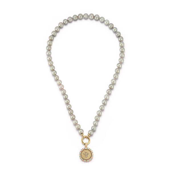 Storrow 14K Gold Pink Tourmaline & Moonstone Mae Bee Medallion