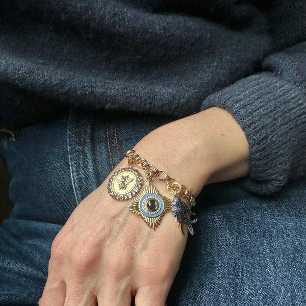 Storrow 14K Gold Pink Tourmaline & Moonstone Mae Bee Medallion