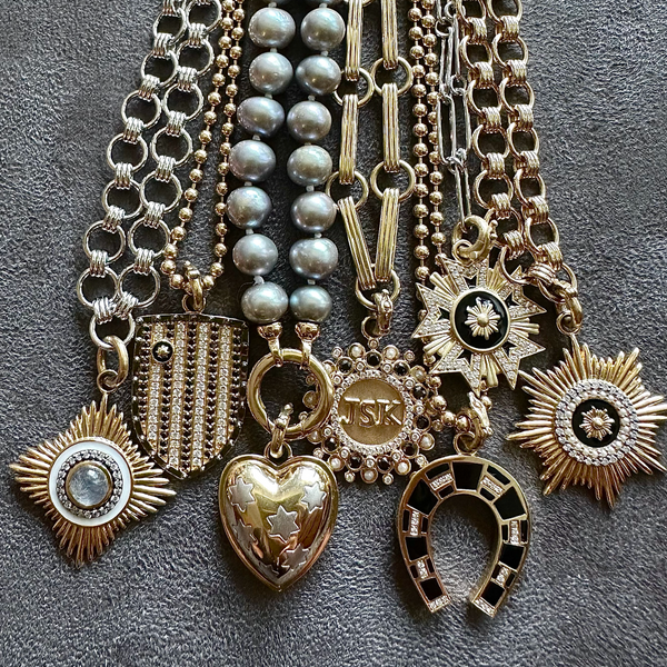 Storrow 14K White Gold Alternating Elongated Link Grover Chain