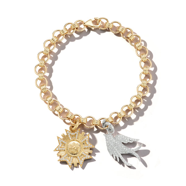 storrow 14K White & Yellow Gold Birdie Florence & Everett Chain Bracelet