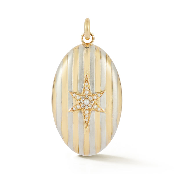 Storrow 14K White & Yellow Gold Lillian Locket Ernie Necklace