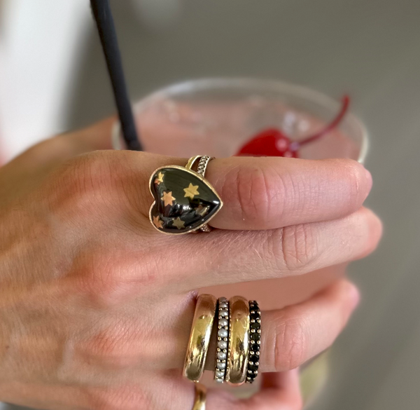 Storrow 14K Gold Black Diamond Isabel Ring