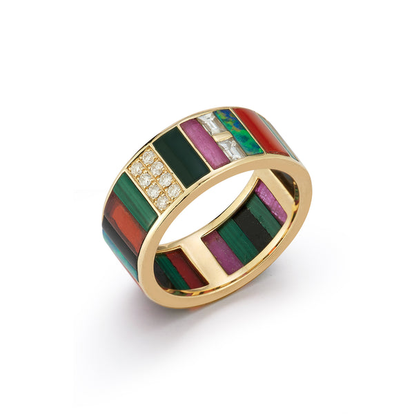 storrow 14K Gold Diamond & Multi Stone Isla Ring