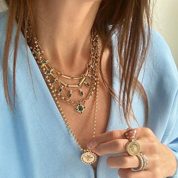 Storrow 14K Gold Diamond Reid Large Signet Ring