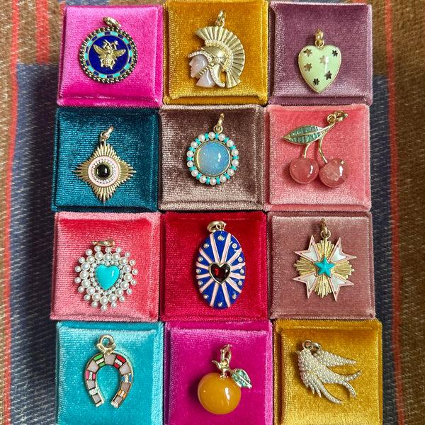 Storrow 14K Gold & Mint Chrysoprase Anna Heart Charm