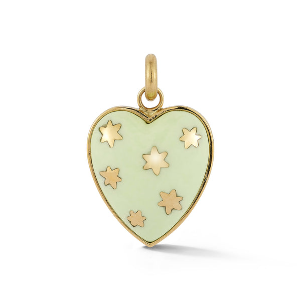 storrow 14K Gold & Mint Chrysoprase Anna Heart Charm