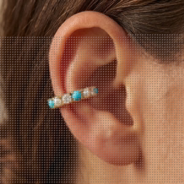 Storrow 14K Gold Turquoise Pearl & Diamond Ear Cuff