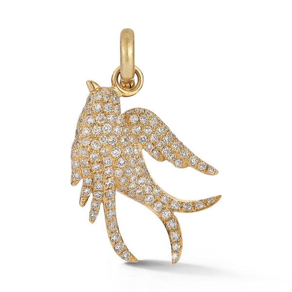 storrow 14K Gold & White Diamond Large Birdie Charm