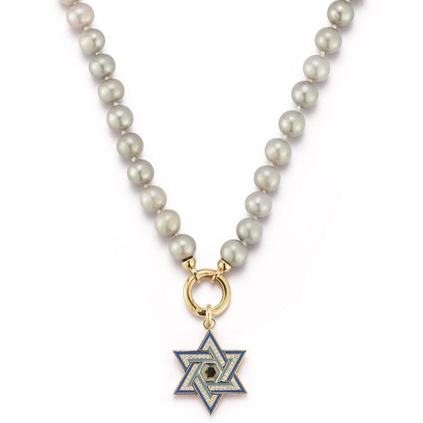 Storrow 14K Star Of David & Ezra Charm Necklace