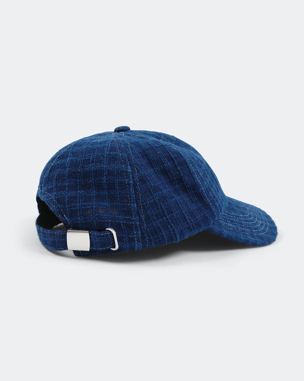 Story Mfg. Custom Baseball Cap - Indigo Waffle Handloom