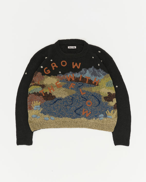 Story Mfg. Piper Knit Jumper - Black Grow With The Flow