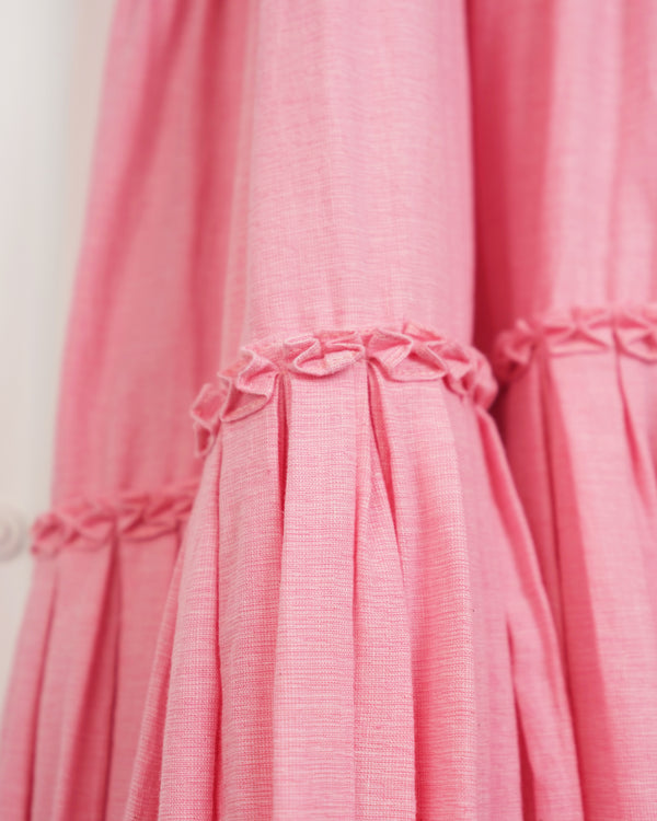 Story Mfg. Apple Dress - Pink Pleated