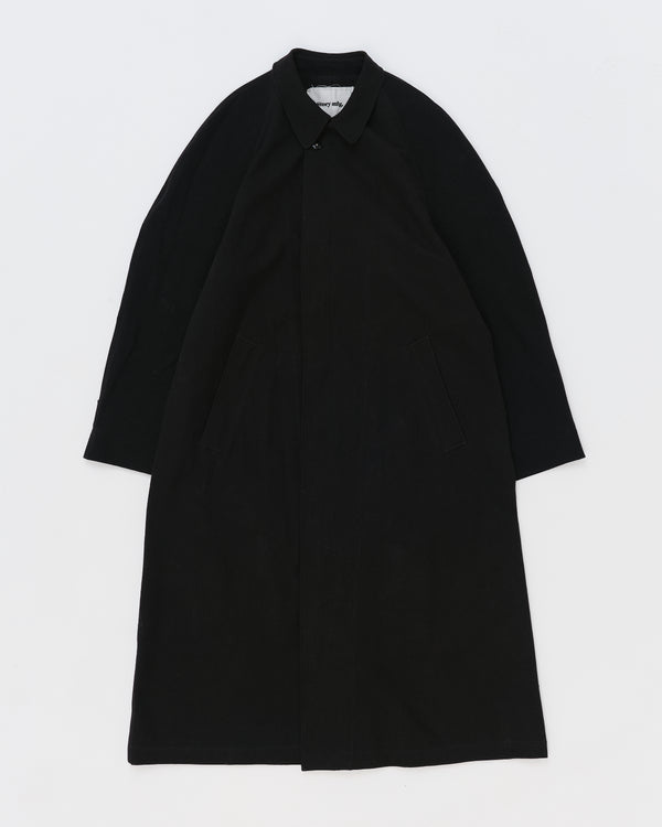 Story Mfg. Atlas Overcoat - Black Slub
