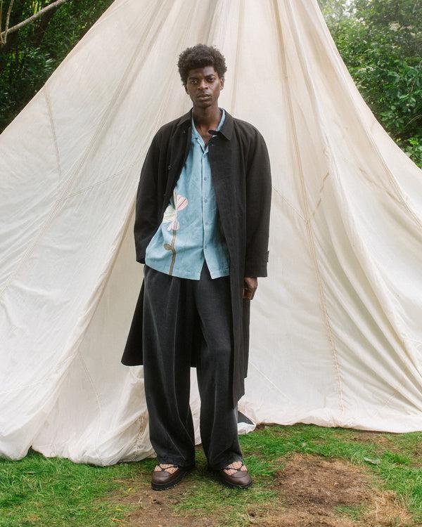 Story Mfg. Atlas Overcoat - Black Slub