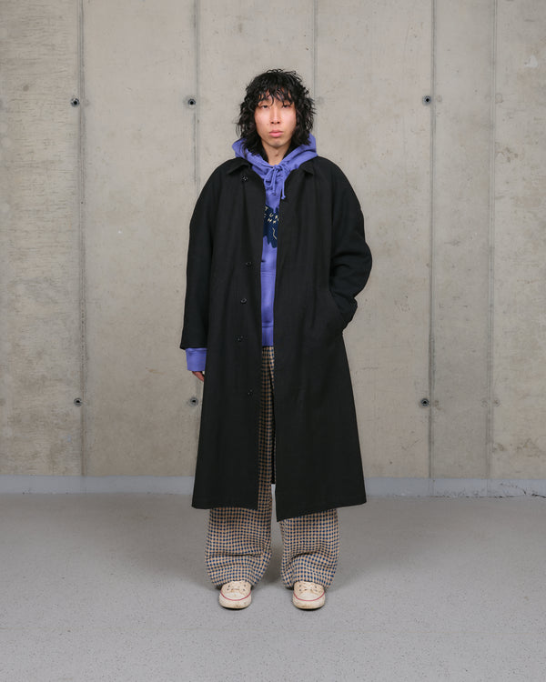 story mfg. Atlas Overcoat - Black Slub