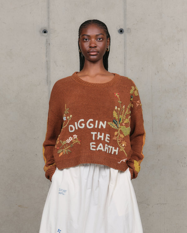 story mfg. Bulb Knit Jumper - Brown Diggin' The Earth