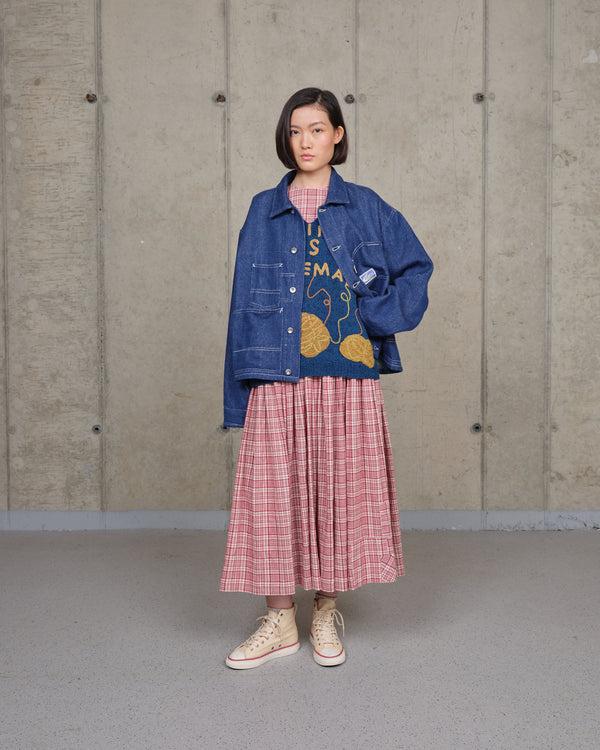 Story Mfg. Echo Dress - Red Check Picnic