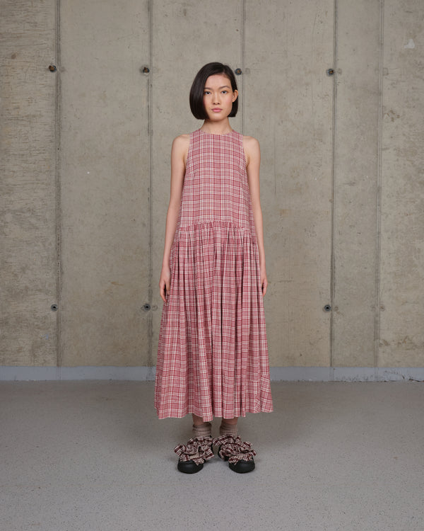 story mfg. Echo Dress - Red Check Picnic