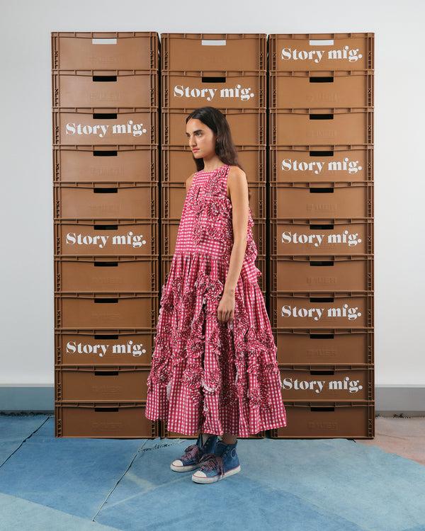 Story Mfg. Echo Dress - Red Fossil