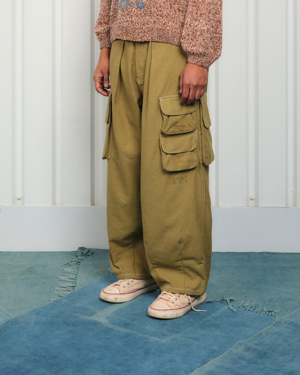 story mfg. Forager Pants - Olive Contrast Slub