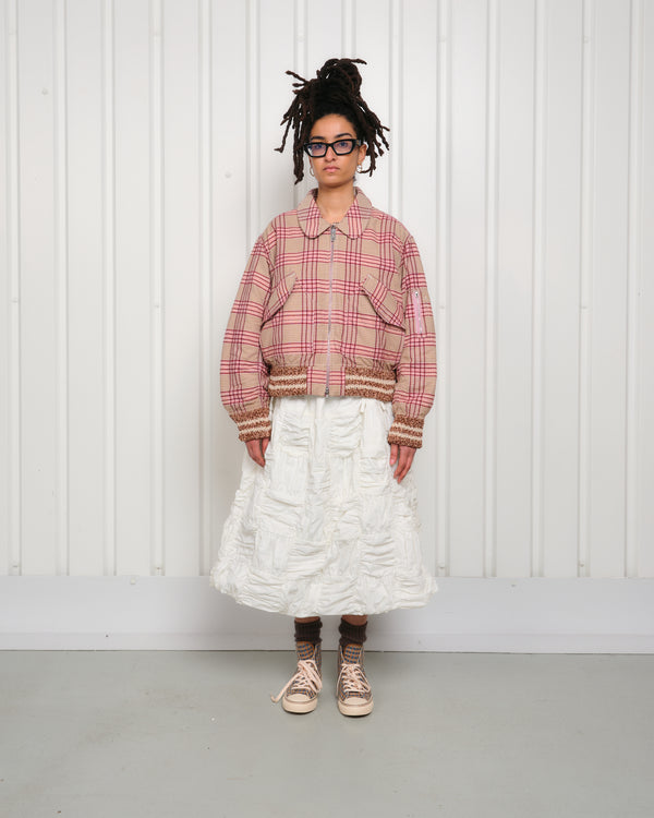 Story Mfg. Grain Bomber - Flora Check Handloom
