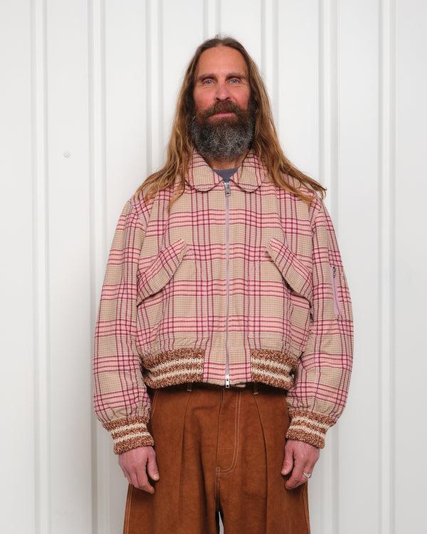 story mfg. Grain Bomber - Flora Check Handloom